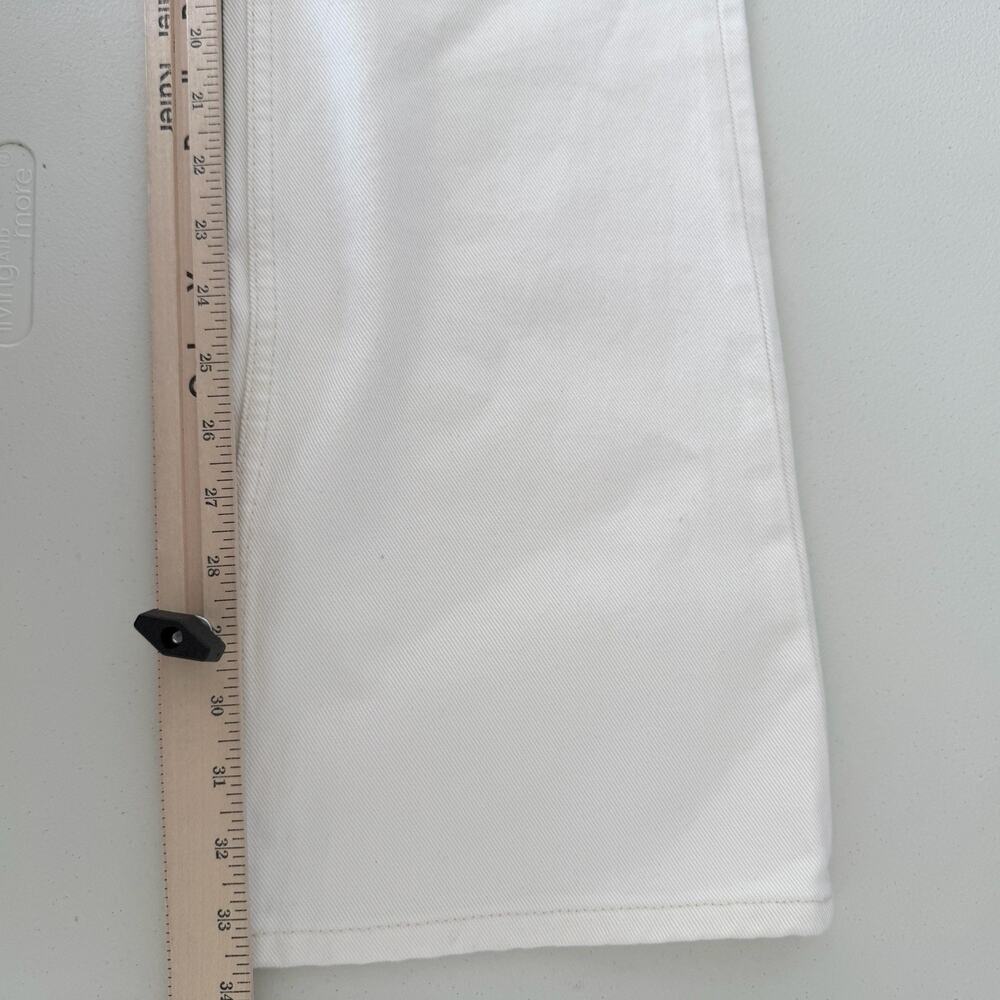 Zara Harry Lambert Disney Jeans Mens 40x34 Flared Leg Mickey Pocket Ivory White - Picture 16 of 16